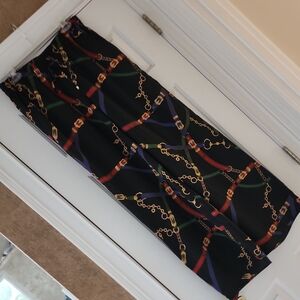 Ralph Lauren Gold Orange Maxi Pencil Skirt Cocktail